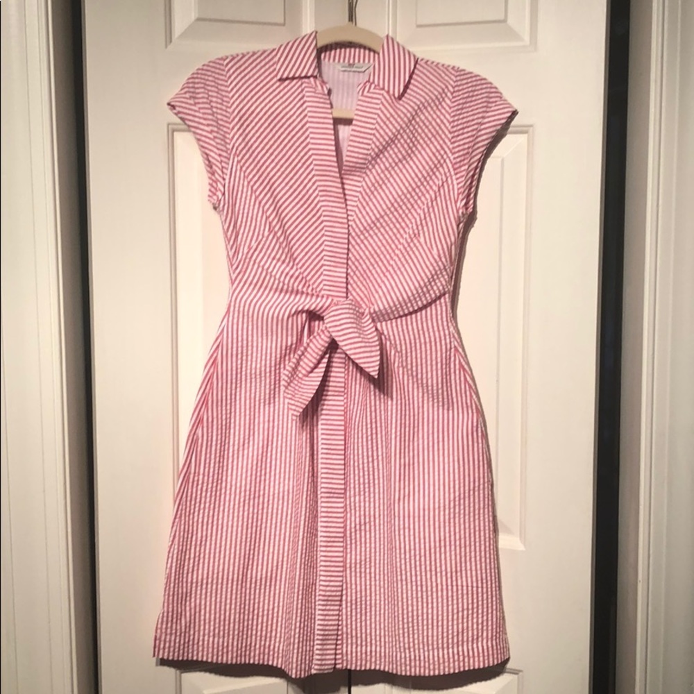 vineyard vines Seersucker Tie Front Dress SZ 00